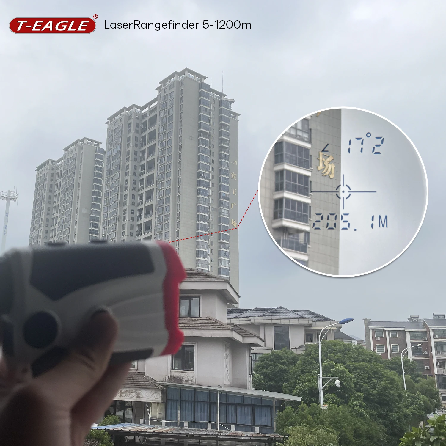 TEAGLE Laser Range Finder 1200m Telescope Laser Distance Meter Golf Digital Monocular Range Finder Angle measuring tool