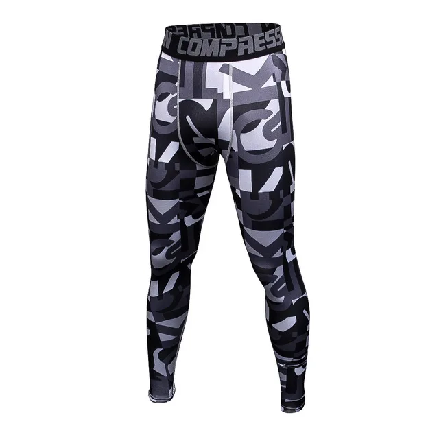 Fitness Sport Leggings Men Gym Jogging Trousers Sportswear Camouflage Compression Pants Running Tights Men Soccer Training Pants