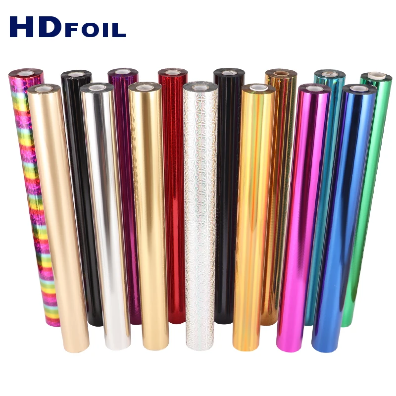 Factory Direct Price Low MOQ Gold and Sliver Washable Resistance Textile Fabric Cloth Curtain Hot Stamping Foil