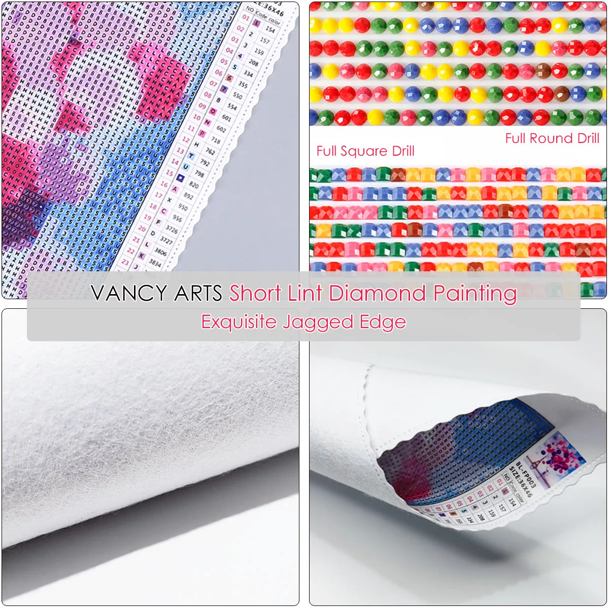 OEM ODM Factory AB Drills Square Round Diamonds High End Short Lint Custom DIY 5D Diamond Painting