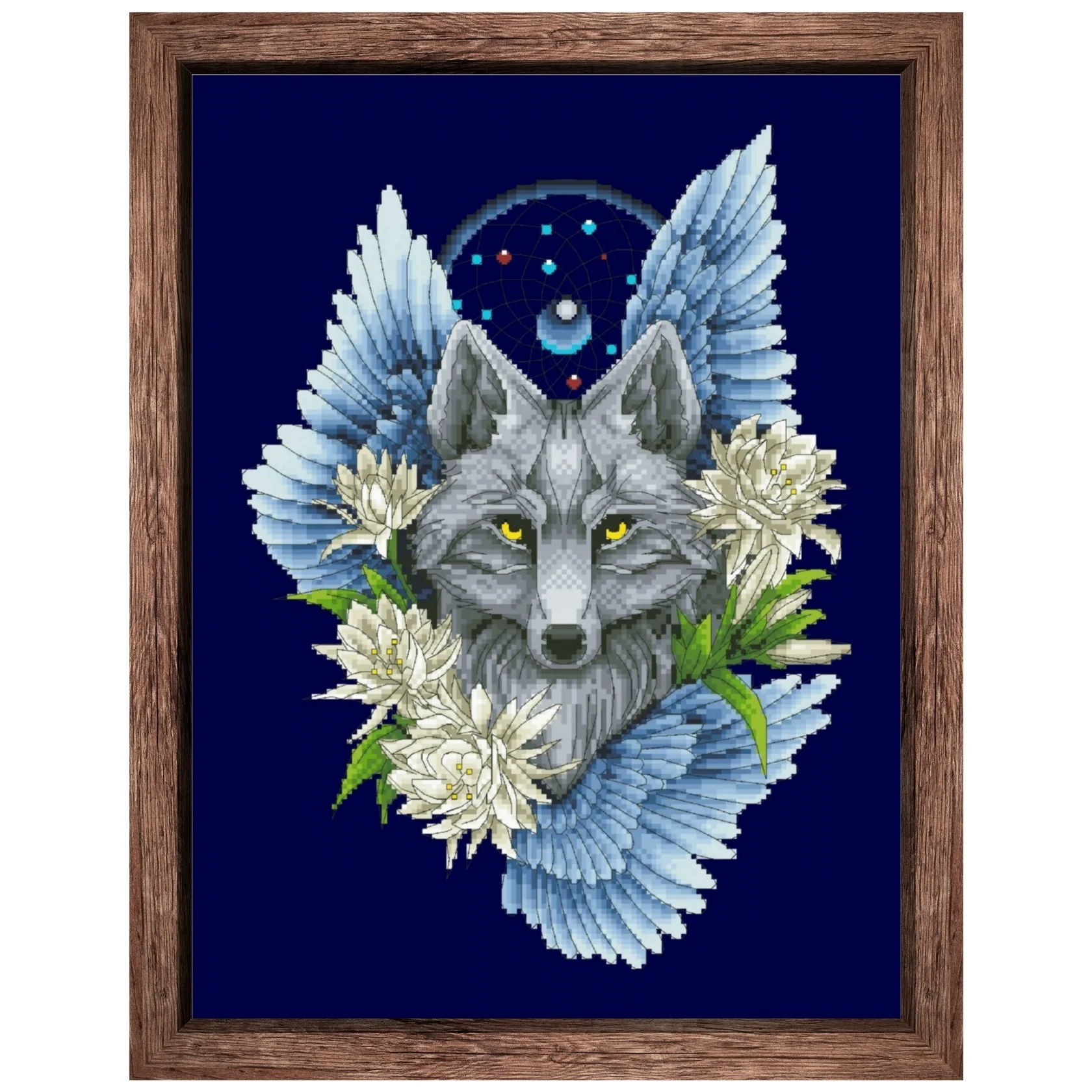 
Набор для вышивки крестиком DPD139 Dream cather wolf, наборы растений aida 18ct 14ct 11ct, набор черной ткани для вышивки «сделай сам», набор ручной работы 