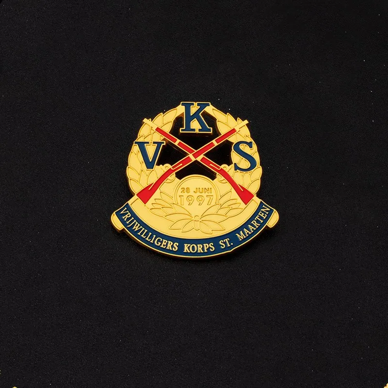 Custom Company Logo Shape Badge Creative Enamel Metal School Emblem Brooch Lapel Pin