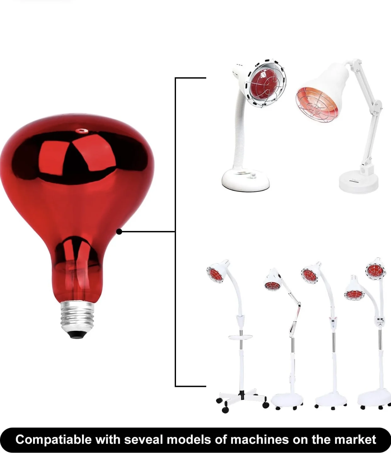 R125 Infrared Light bulb R40 Beauty light bulb R40 Sauna bulb 120V/240V250W 375W