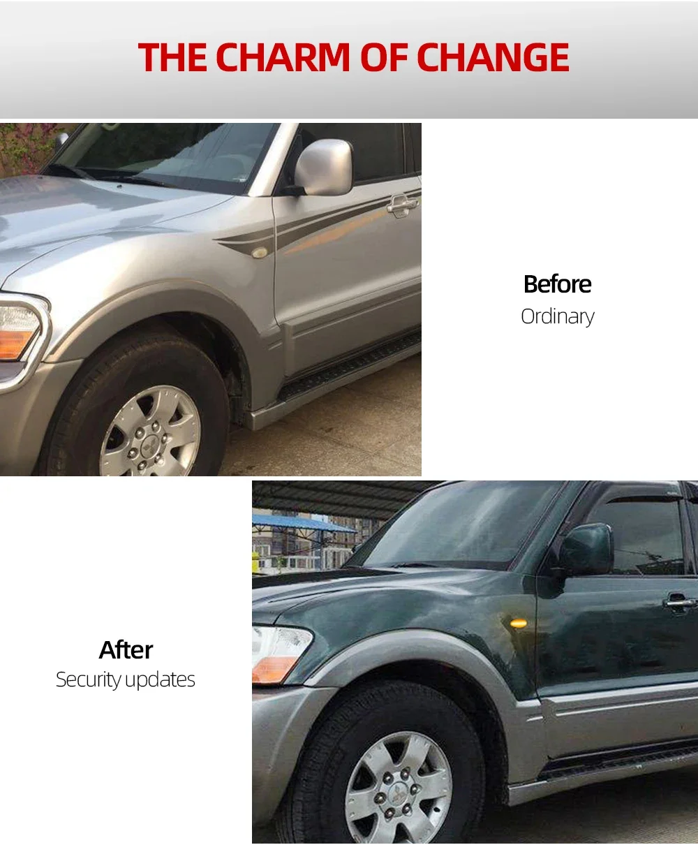 LED Dynamic Side Marker Lights Arrow Turn Signal Lamps For Mitsubishi Pajero Sport K9 Galant Outlander Lancer Freeca I-Miev