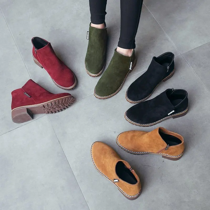 Wholesale winter ankle boots for women ladies boots latest short boot flats