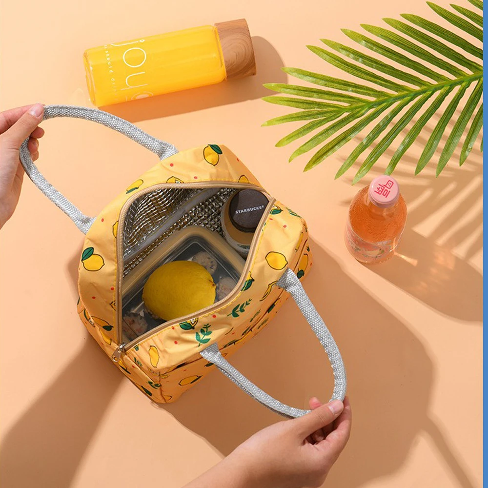 2022 mini Cooler Lunch Box Portable insulation Canvas Lunch Bag Thermal Food Picnic Lunch Bags For Women Kids