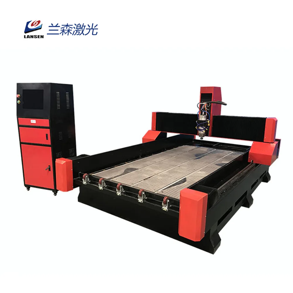 5.5KW strong structure with rotary device 4 axis 1530 stone cnc router engraving Cutting machine for 3D carving