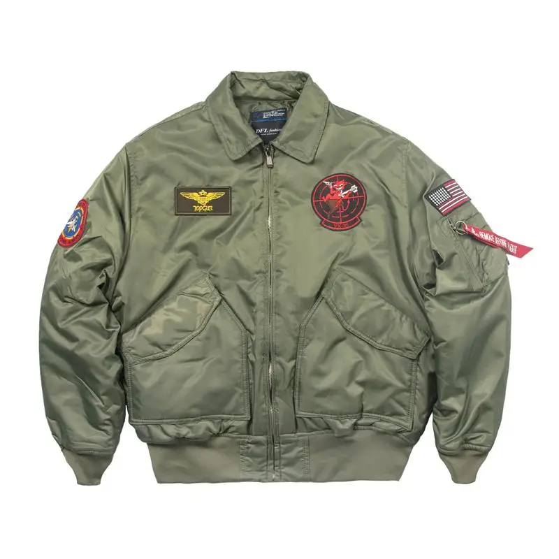 Custom TOP GUN CWU-45P Plus Size Waterproof Outdoor Motorcycle Bomber Flight Jacket Men