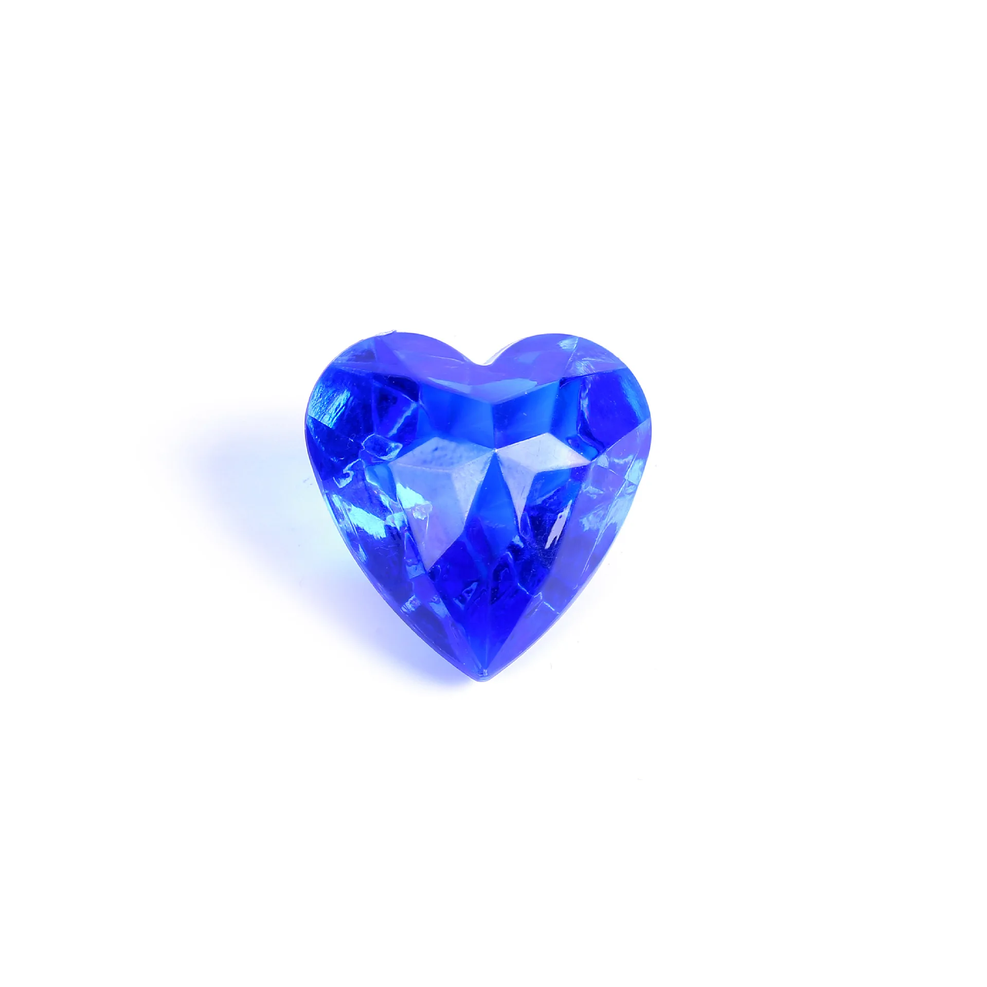 Wholesale 40MM Heart Shape Glass Beads Octagonal Acrylic Plastic Lucite Beads Crystal Beads for Jewelry Making