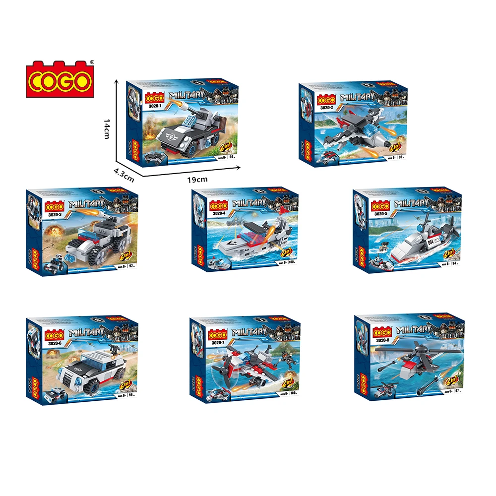 COGO 8 in 1 Assembly Robot Building Bricks Toys Children Plastic Blocks Toy