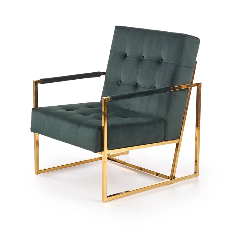 Высококачественная роскошная мебель для гостиной бархатный металлический стул с