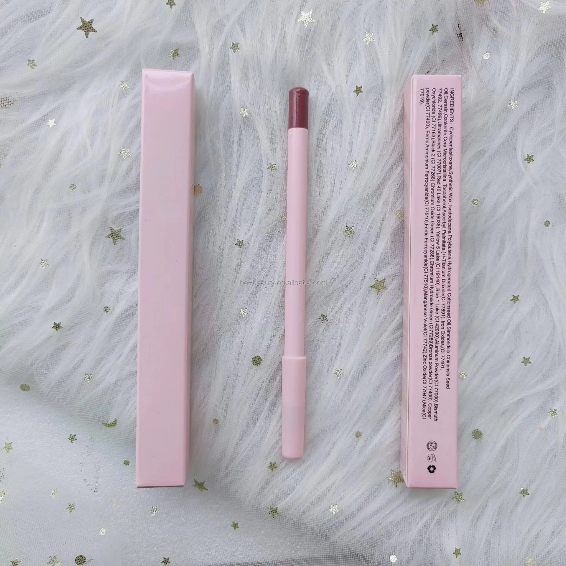 Professional makeup slim pink pen vegan waterproof brown lipliner high quality
