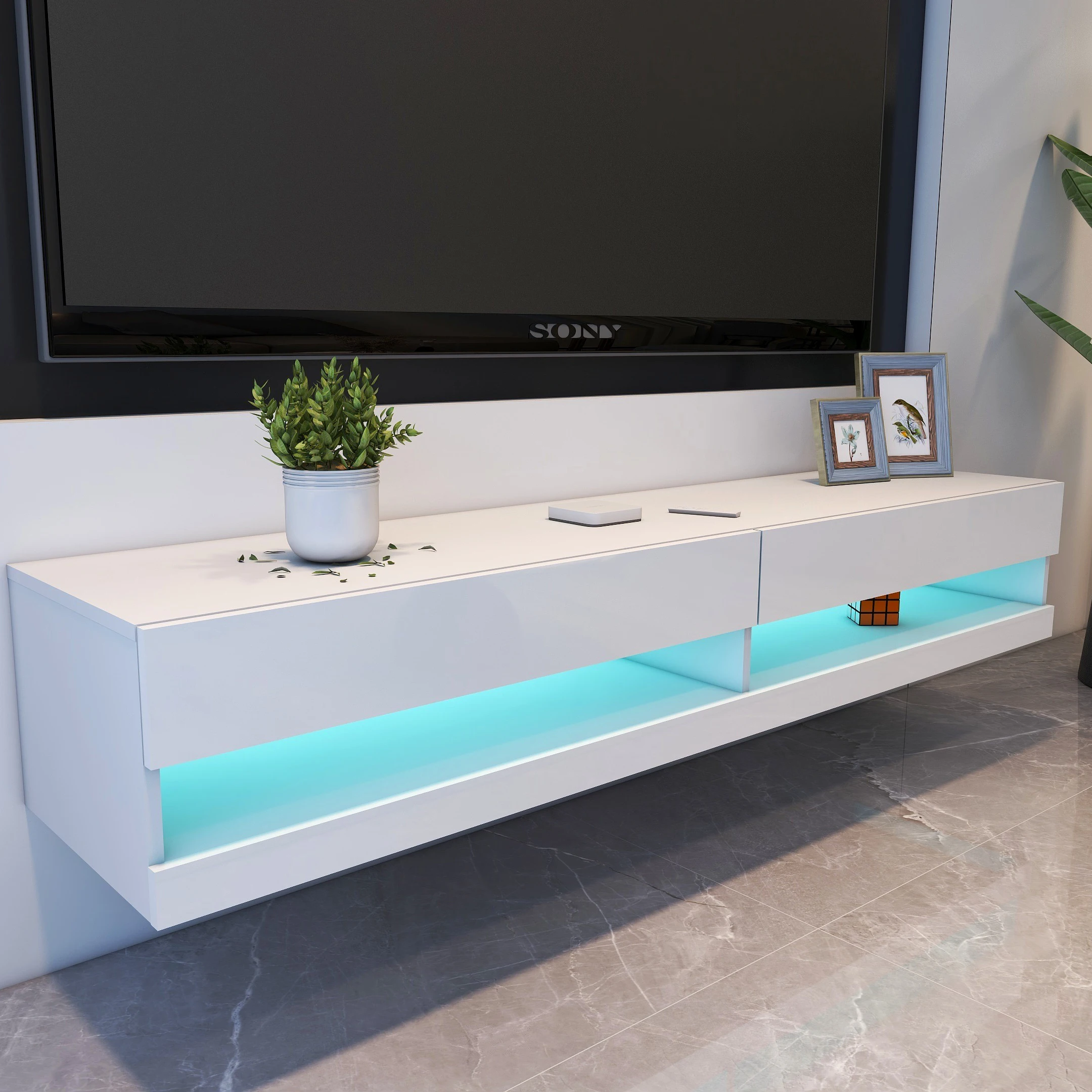 
Modern furniture new design living room tv stand cabinets white high gloss table tv stand Floating Tv Stand Wall Mounted 