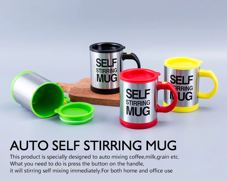 Office Home Stainless Lazy Auto Self Stirring cup Mixing Coffee cup