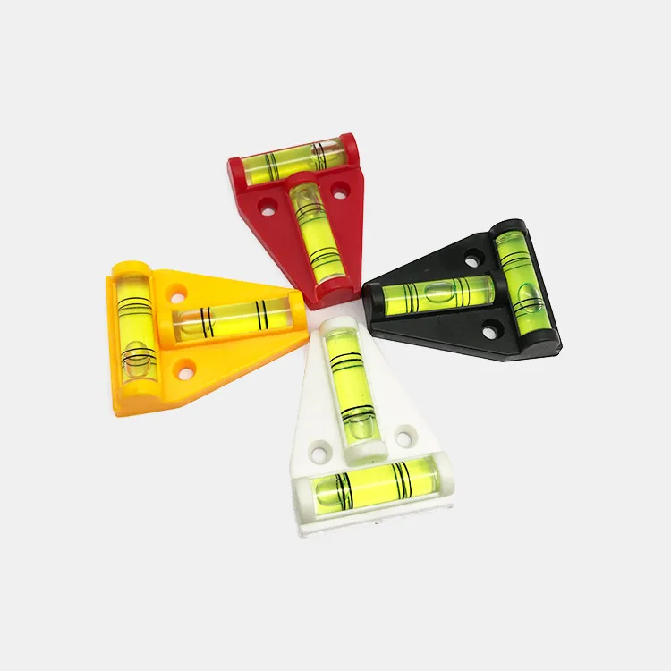 2 Way T type Bubble Spirit Level Triangular measurement instrument Plastic Mini bubble level indicator Accessories