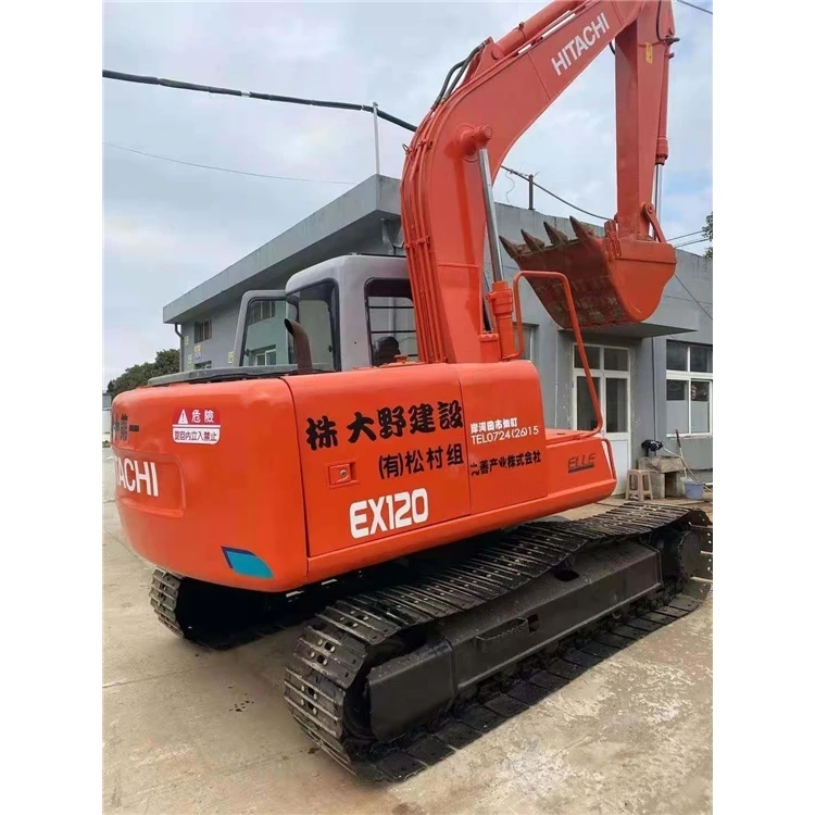 Used Hydraulic hitachi Excavator ex120 Second Hand Crawler construction heavy machine  Ex120 with rotating bucket