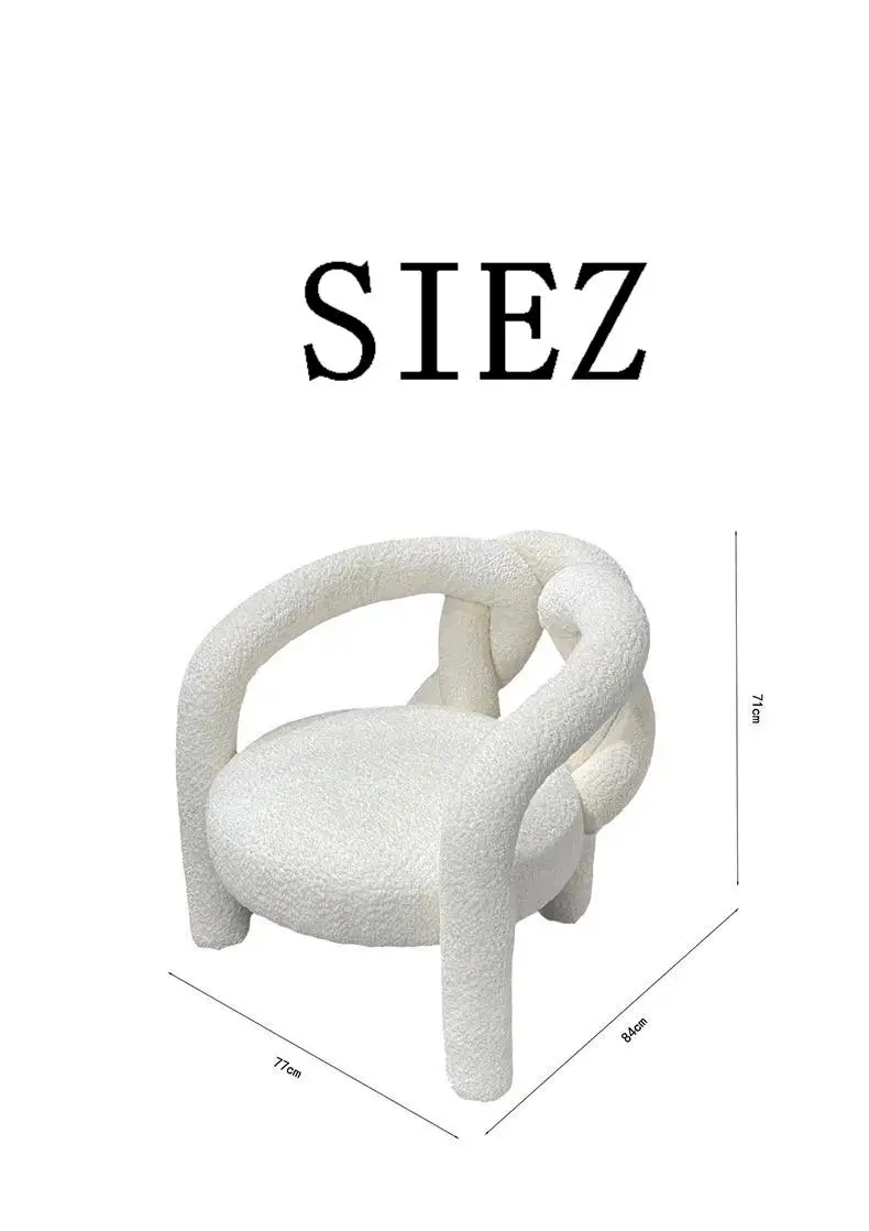 Modern Light Luxury European And American Chair Single Elastic Fabric Living Room Armchair Sofas