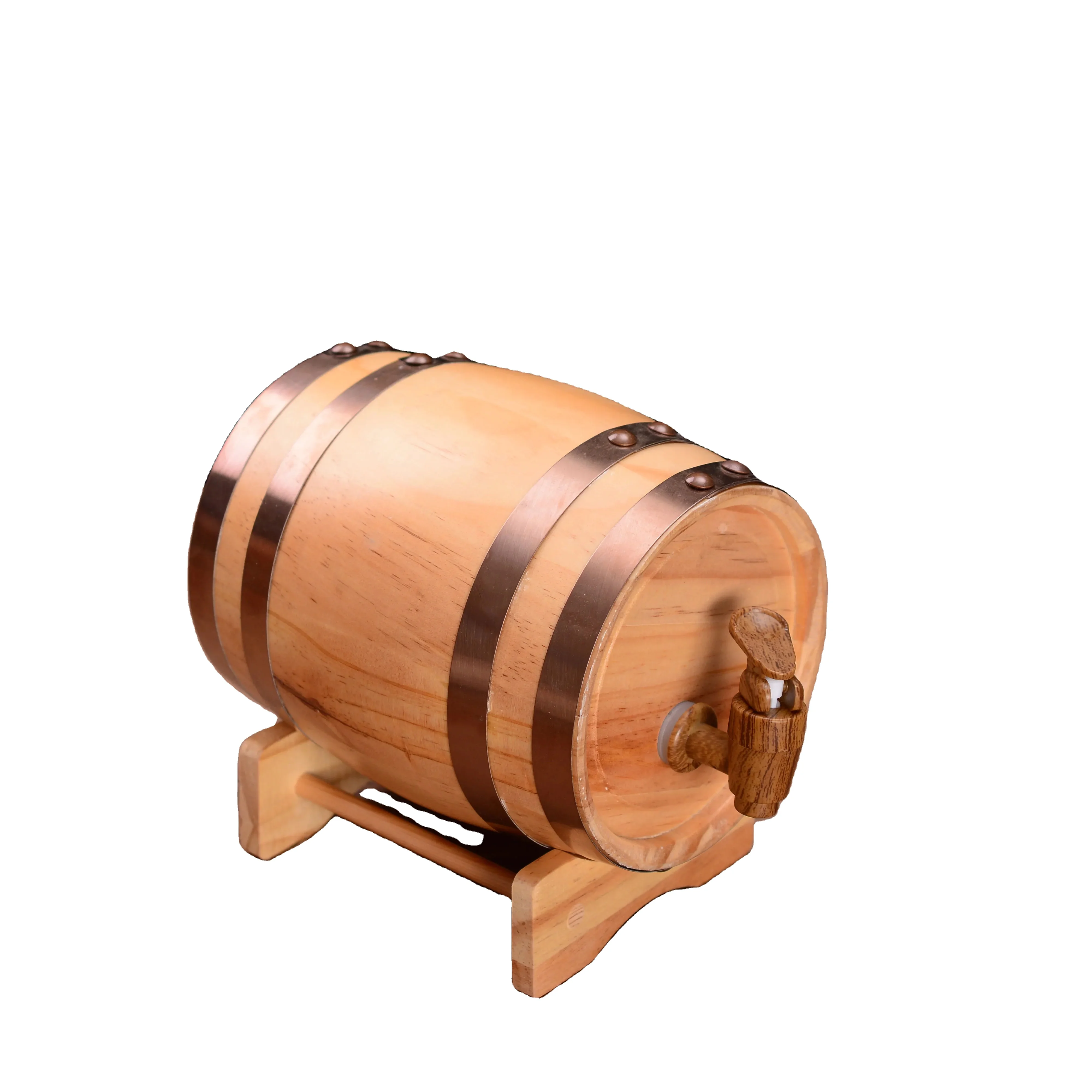 Wooden oak barrels made in China for storing whiskey and beer