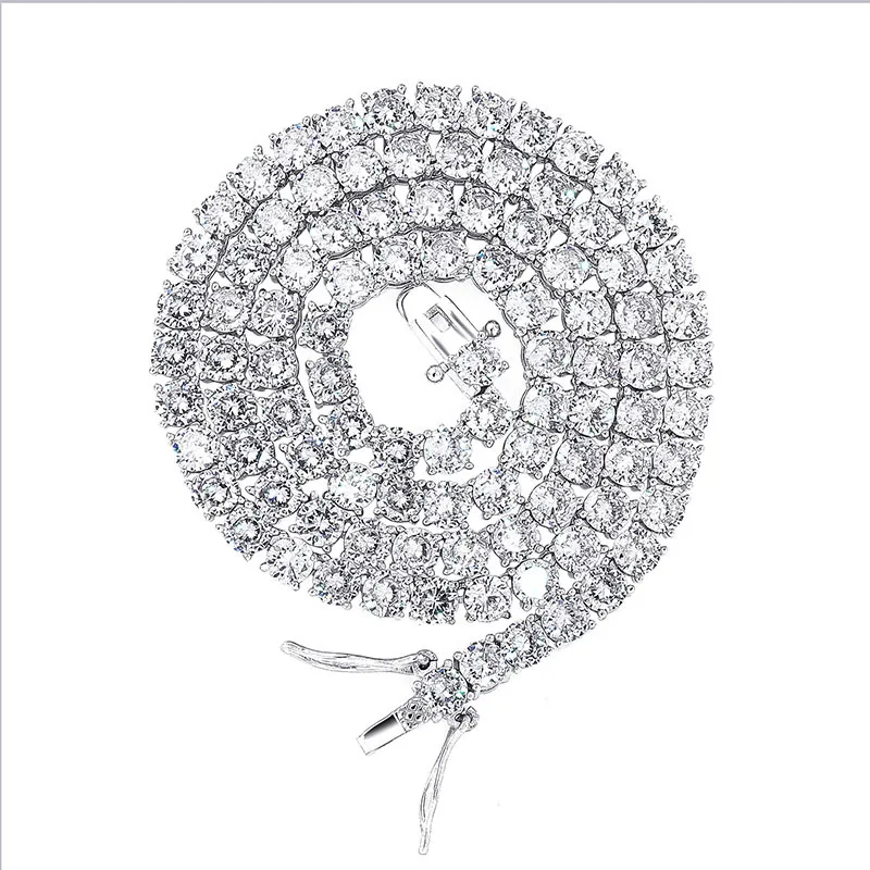 
925 sterling silver necklace fashion jewellery Italian Silver CZ chain for Women Men Super Shiny Durable 4MM 