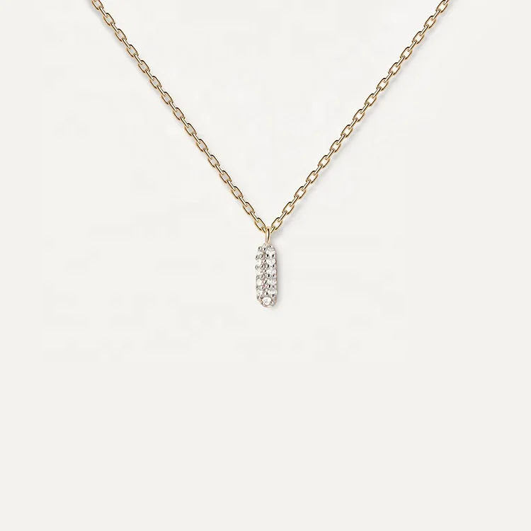 FirstMadam Fine Jewelry Smile Design 18K Gold Necklace Lab Diamond Pendant Necklace for Women