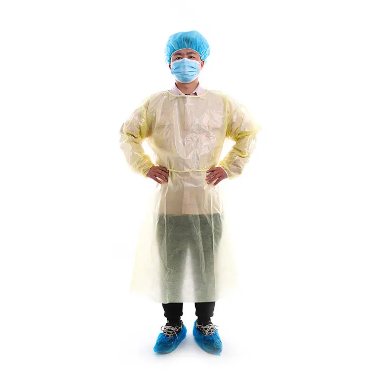 Disposable PE Coated Isolation Gowns Examination Gown Hospital Gown