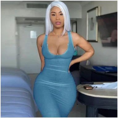 
Custom Sexy V Neck Fashion Womens Clothing 2021 Wholesale Wrap Rib Skirt Long Solid Color Plus Size Club Dress Casual Summer 