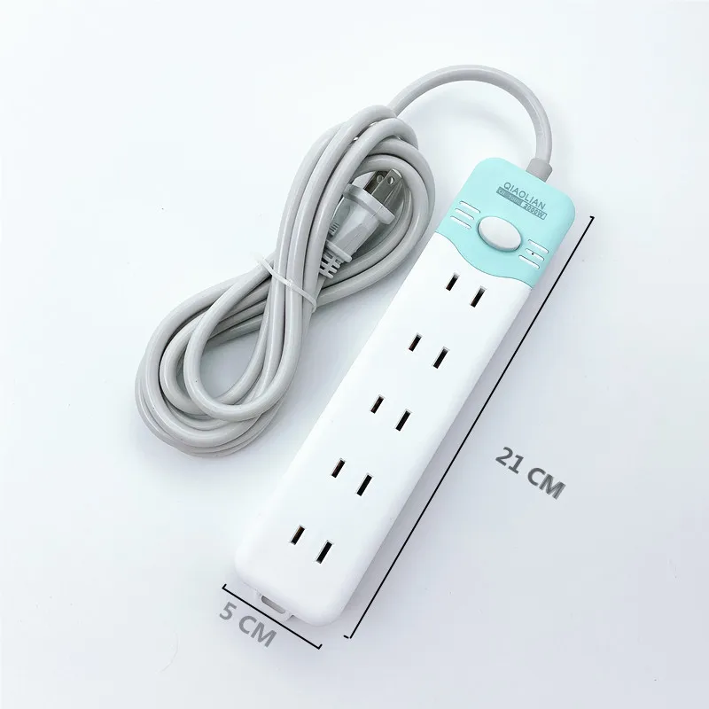 US sockets  multi-function home office high-power sockets   2m extension cord wiring board