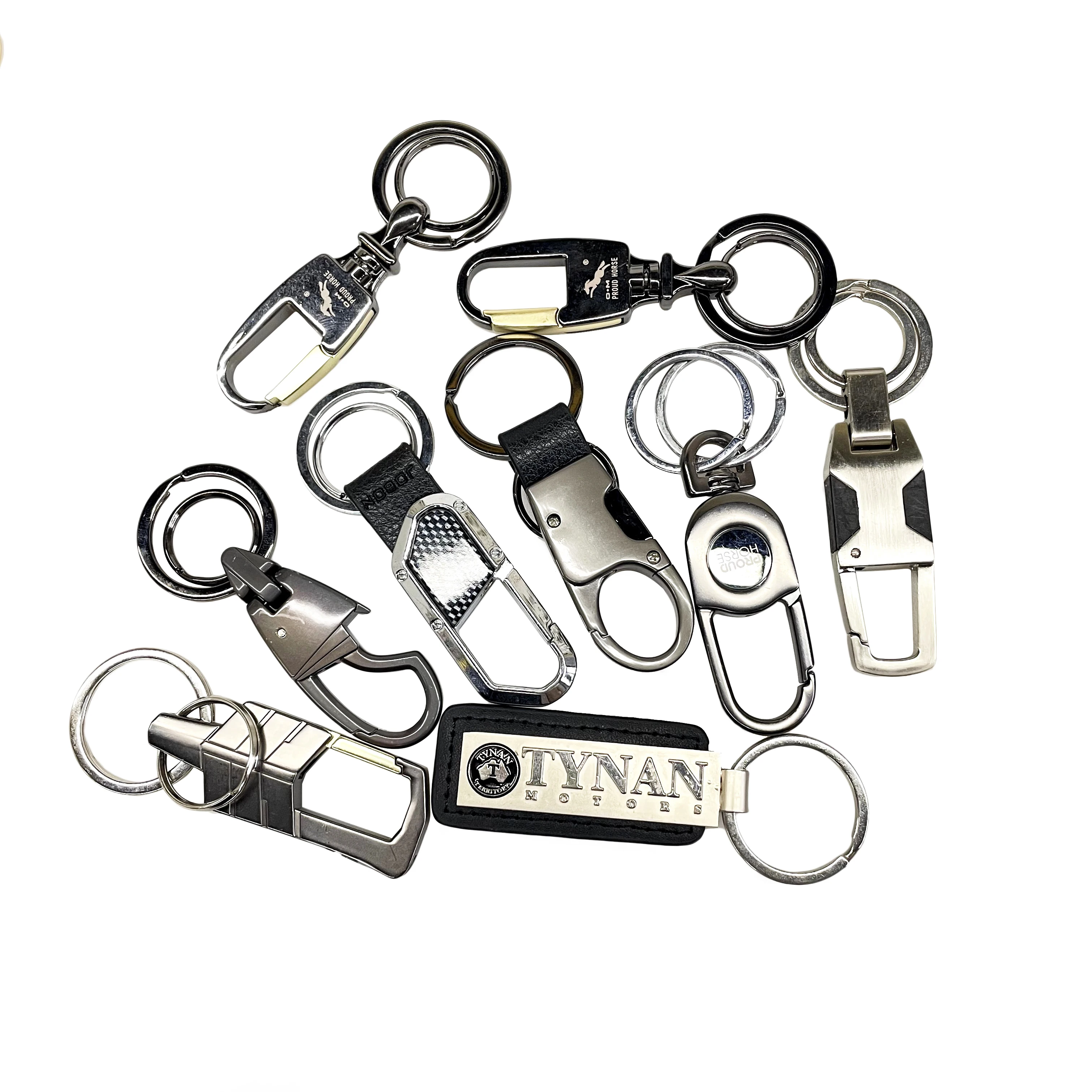 Hot sale Custom Logo Print Vintage Armband Key Chain Keyring Genuine Leather Strap Keychain