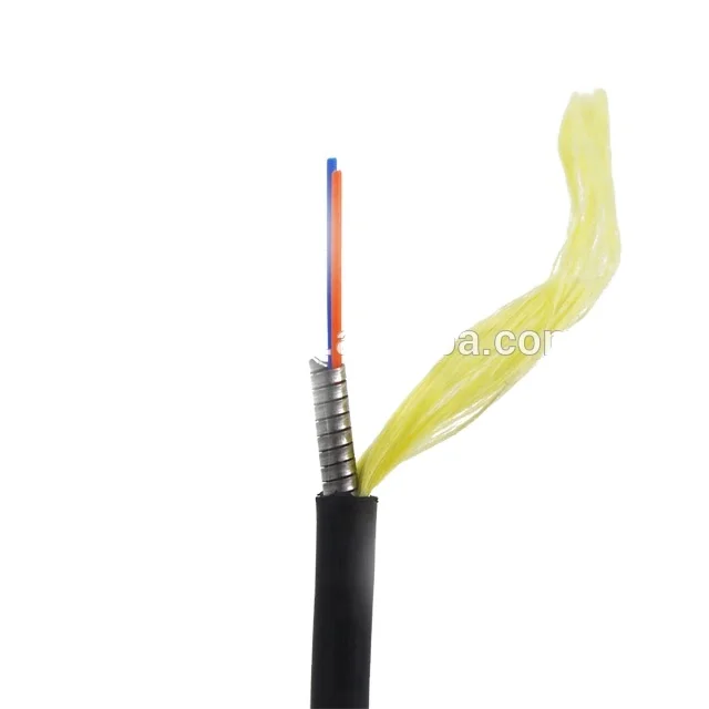 8.2mm Outdoor Armored cable assembly Single mode Multi mode Duplex LC UPC connector with earth cable Fiber Optic patch cord