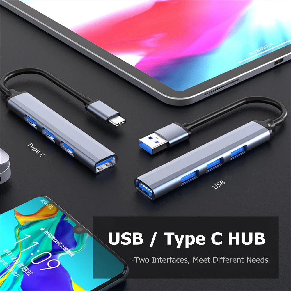 USB-концентратор SYW 5 в 1 Тип C 3 0 4 порта многоразветвитель OTG для Huawei Mi Macbook аксессуары концентратора