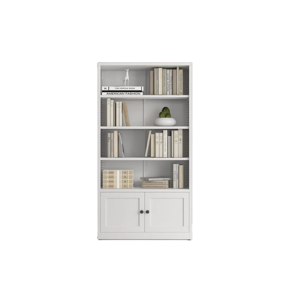 New design  bookshelf design Living Room bookshelf with 4 layer partition decorative with storage cabinet Book Shelf Bookcase
