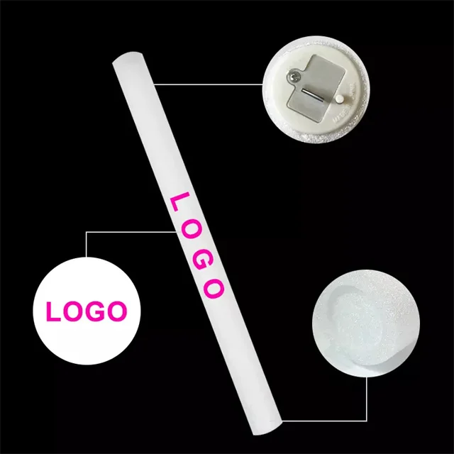 Wholesale Custom Logo Cheering Glowing Light Up Party Led Foam Sticks for Concert Parties Neon Party