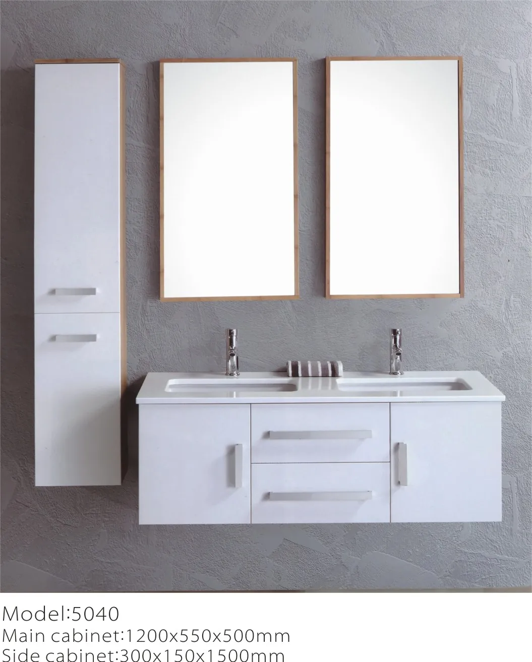 18mm Thailand Oak Wooden Customized New Arrival Modern Bathroom Cabinet