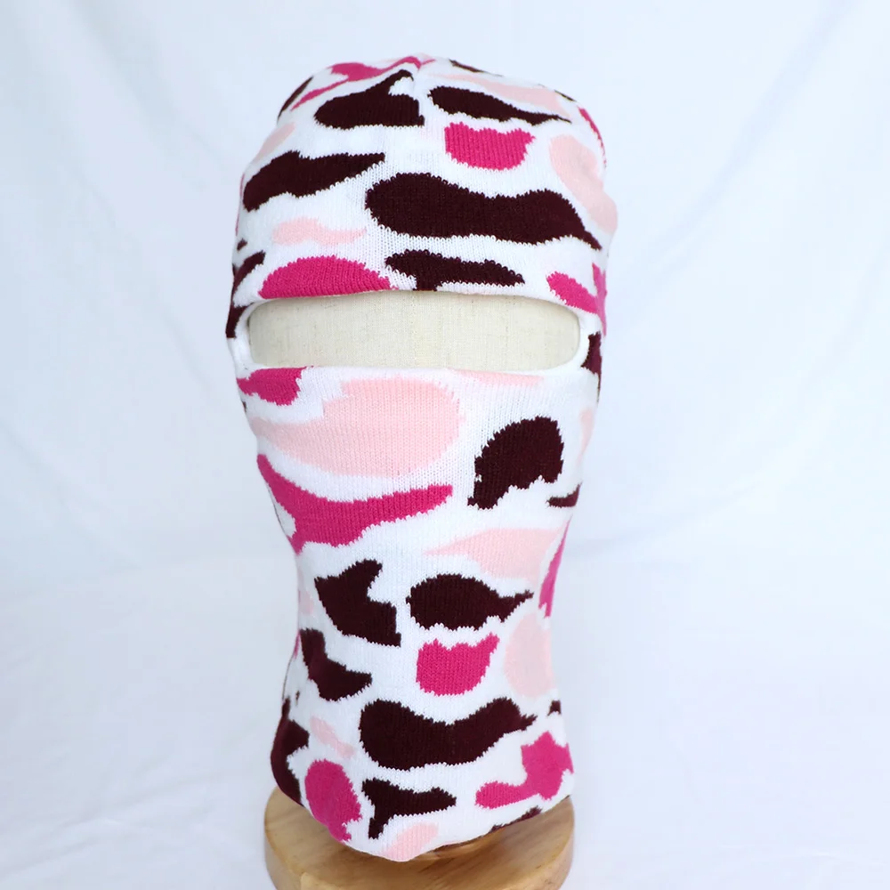 Hengxing Manufacturer bulk custom winter two tone one hole women full face ski mask wholesale