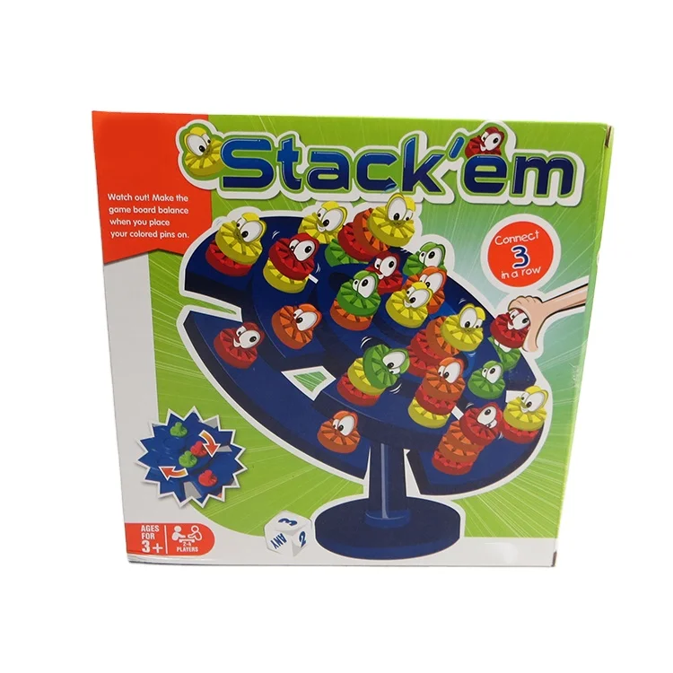 Top quality family funny stackem balance tower education desktop game toy for children