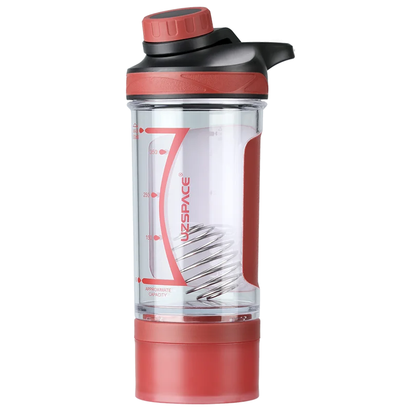 BPA Free & Leakproof - Fitness Sports Classic Protein Mixer  with Twist and Lock Protein Box Storage Shaker Bottles