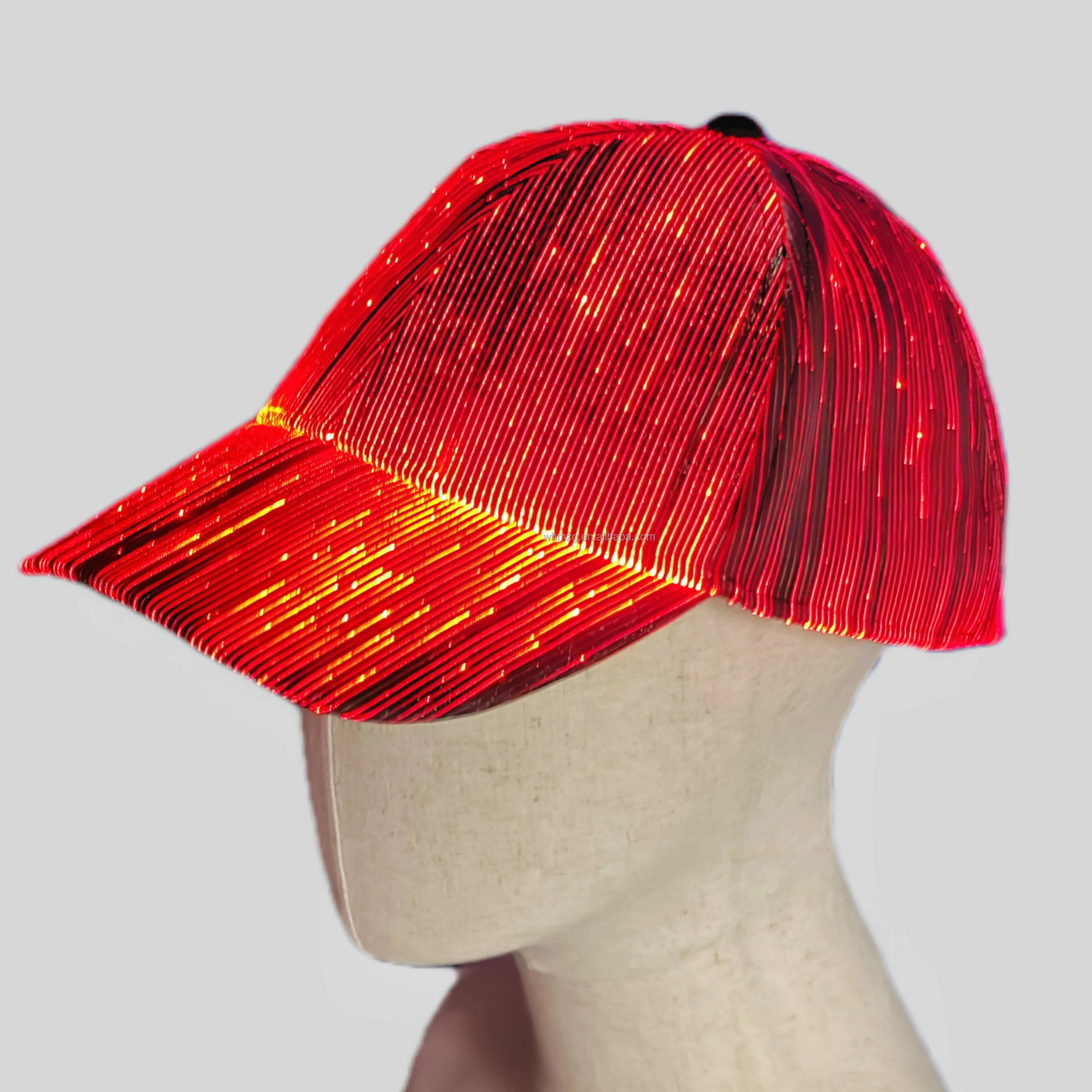 Glow Cap 11 Settings Rgb Color HipHop Customizable Music Festival Carnival Club Fiber Optic Hat LED Hat Sport Baseball Hat