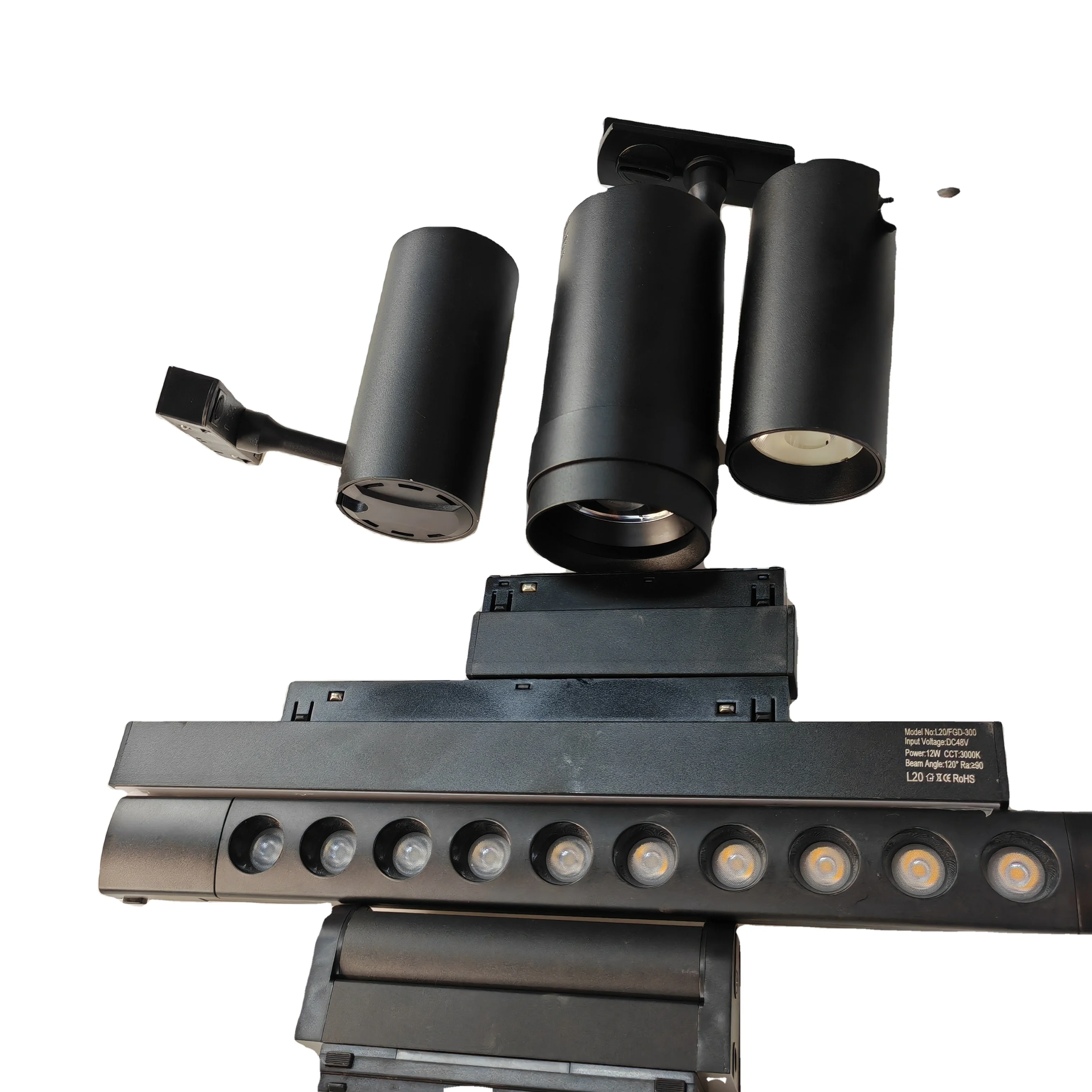 Регулируемый луч, коммерческая потолочная рельсовая система, СВЕТОДИОДНЫЕ Дорожки, светодиодные дорожные огни, линейный точечный светодиодный магнитный свет