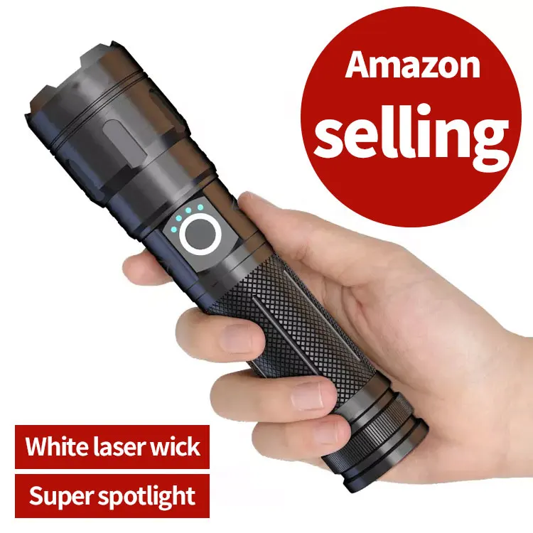 Amazon trending Rechargeable Flashlight 10000 High Lumens Super LED Tactical Flashlight Waterproof LED Flashlight