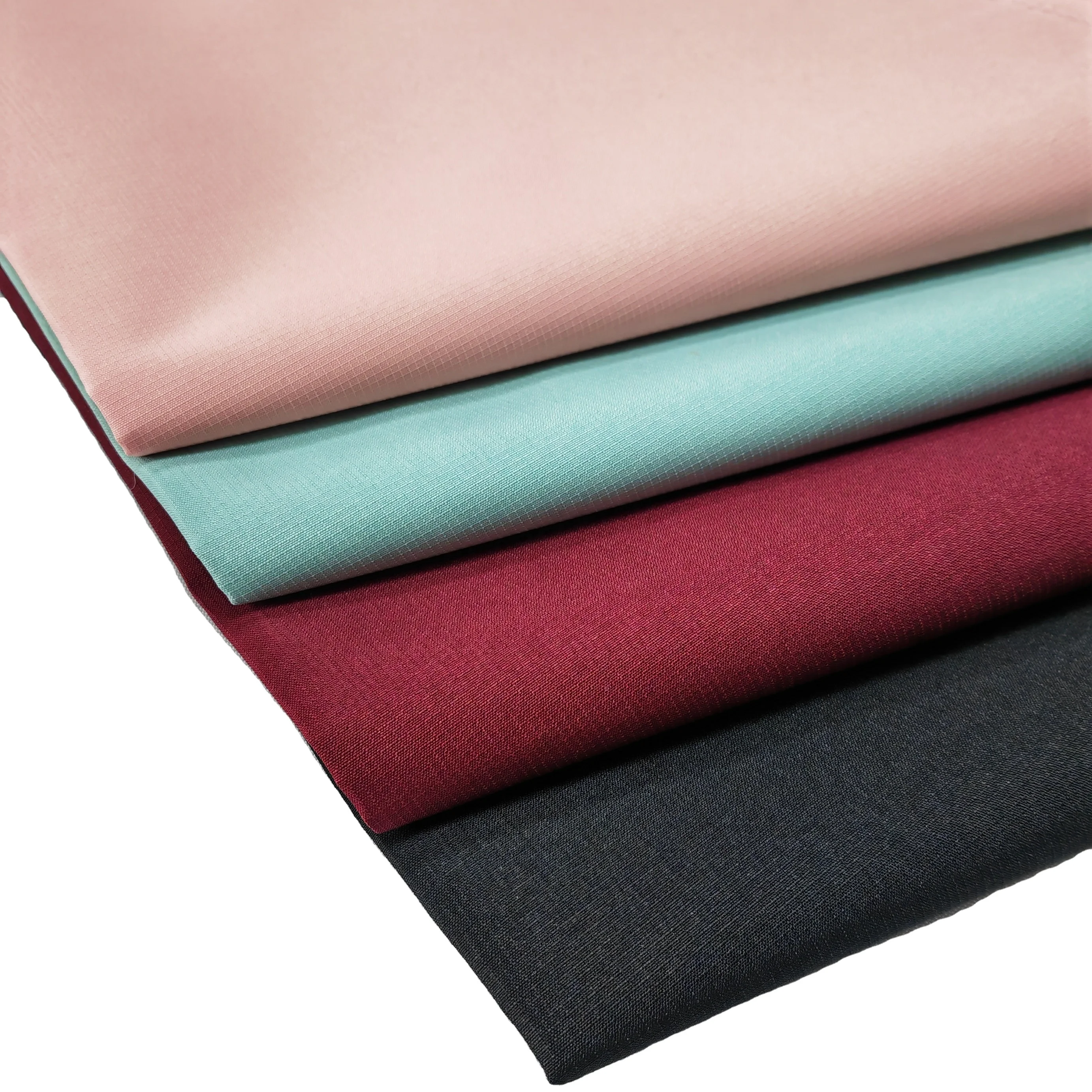 150D Polyester Bag Material Oxford Ribstop Fabric Waterproof With Pu Coating