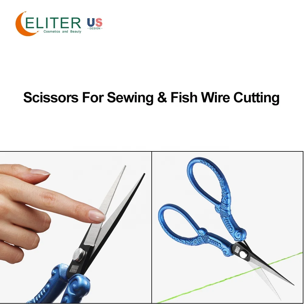 Eliter Hot Sale In Stock Super Sharp Cuticle Nail Scissors Embroidery Sewing Nail Cuticle Scissors With Teeth
