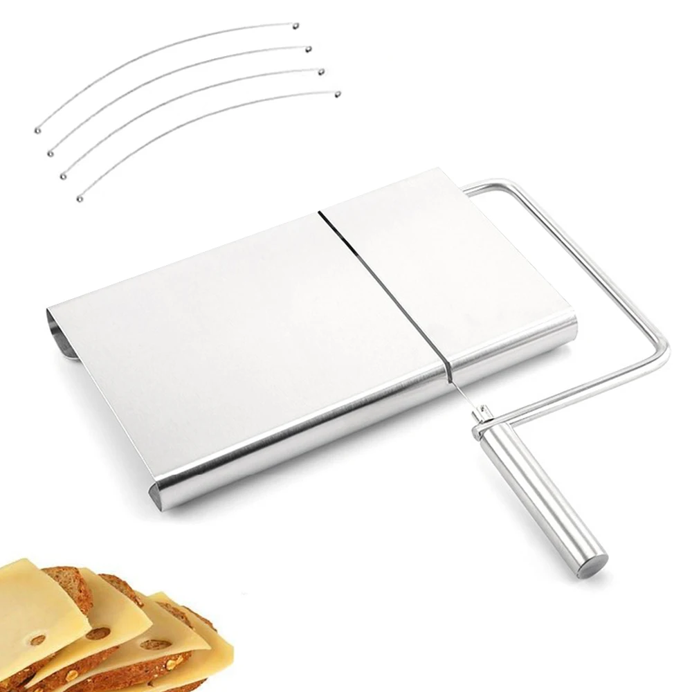 Kitchen Tool Chocolate Food Mill Cheese Grater Cutting Stainless Steel Wire Cheese Butter Slicer Board