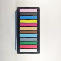 School Use Soft Square Chalk Pastel Set Assorted Color 12color Non Toxic Pastels