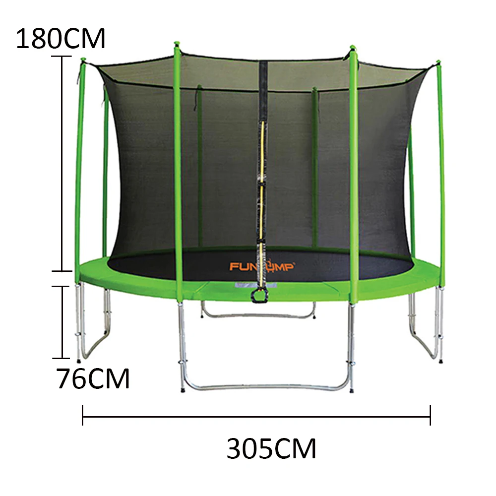 4 legs 10ft trampoline with safety net irise trampoline park