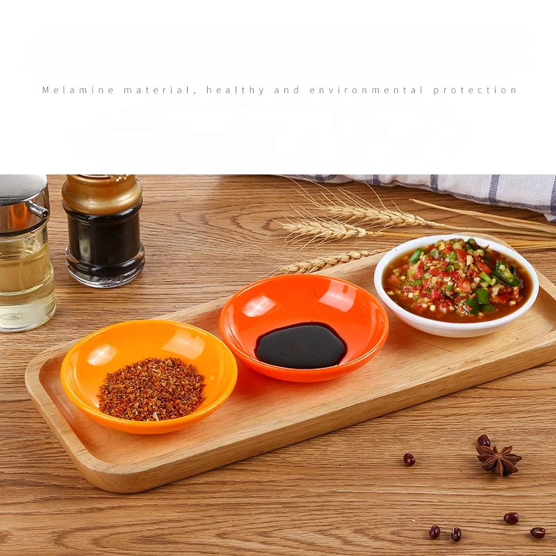 Wholesale Seasoning dipping dish white melamine Japanese sushi soy sauce dish