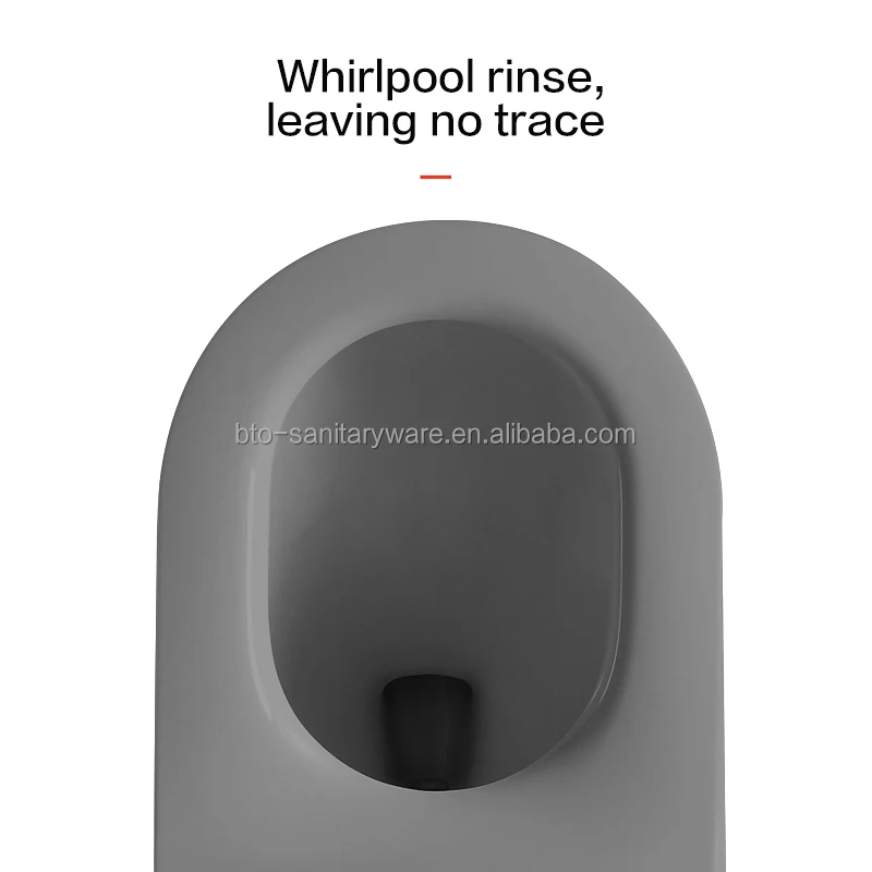 BTO European luxury sanitary ware Ceramic Wc siphon s-trap grey one piece Toilet commode vaso sanitario for Bathroom