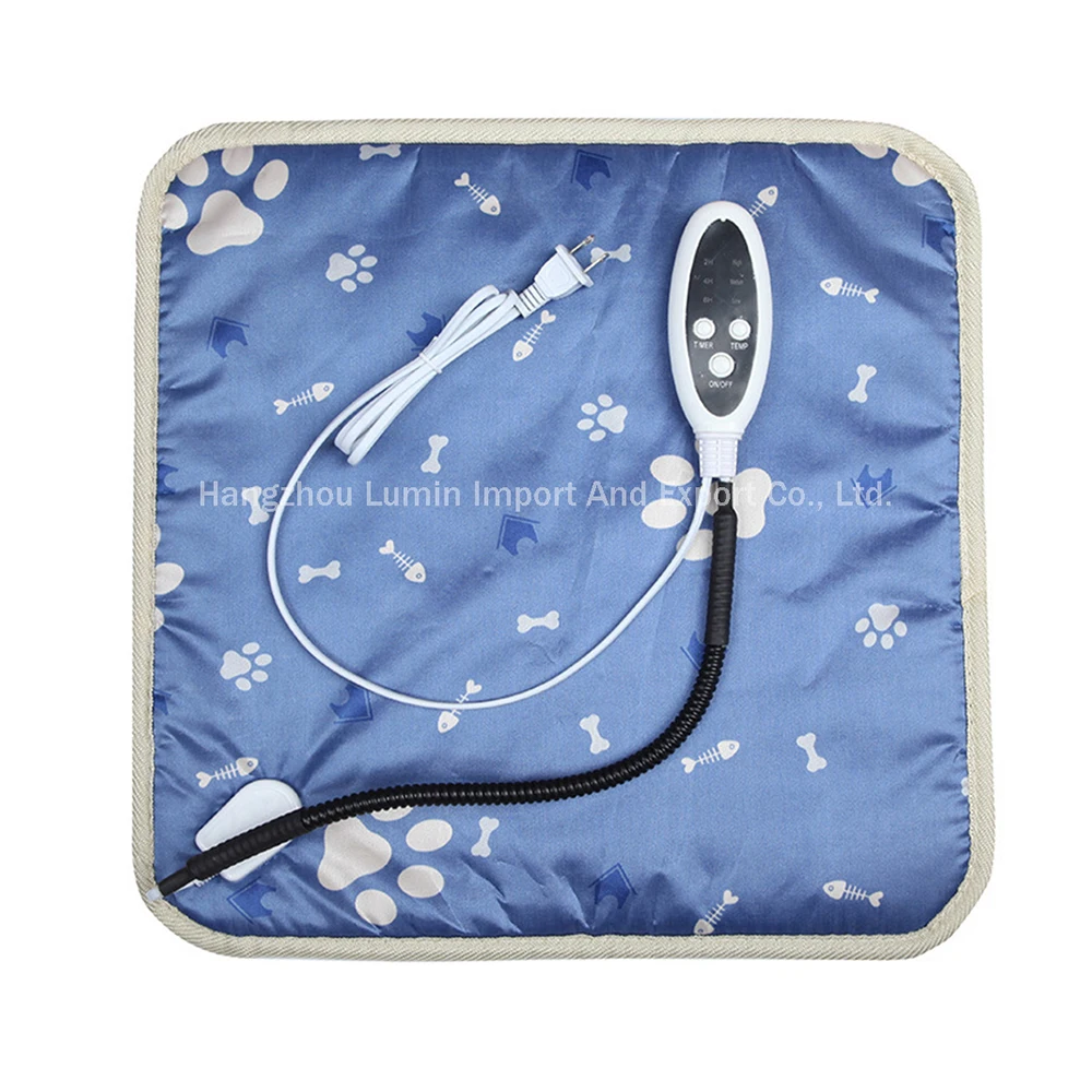 Cat Mat Waterproof Pets Heated Bed Adjustable Dog Bed Warmer Electric Blanket with Chew Resistant Steel Cord Pet Heating Pad