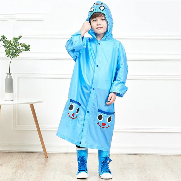 Good quality clear plastic children raincoat kids rain poncho 100% polyester  raincoat