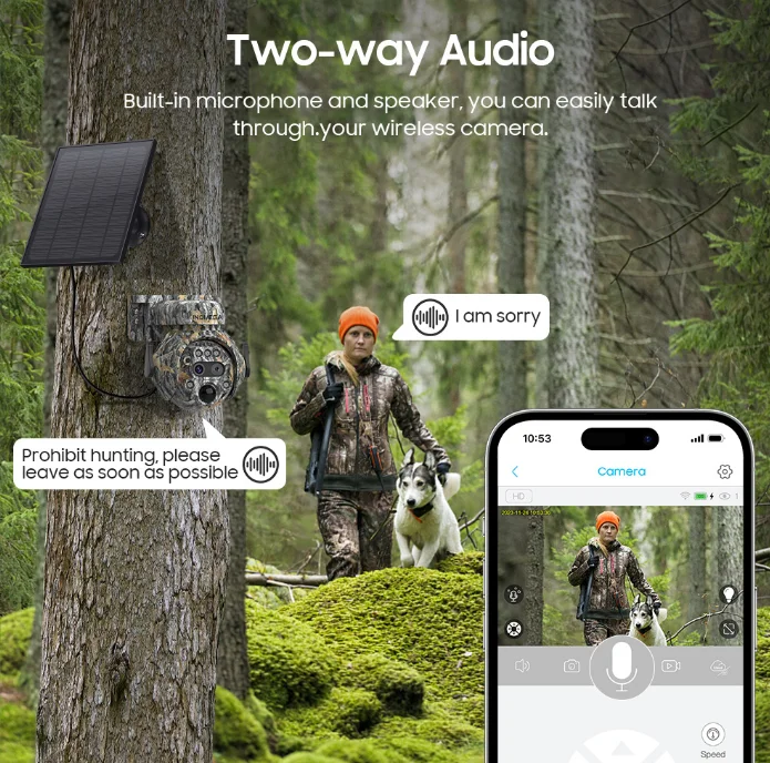 Custom  Branded Outdoor 6MP Solar Battery Security Camera  with Overseas Warehouse Pick & Pack Services