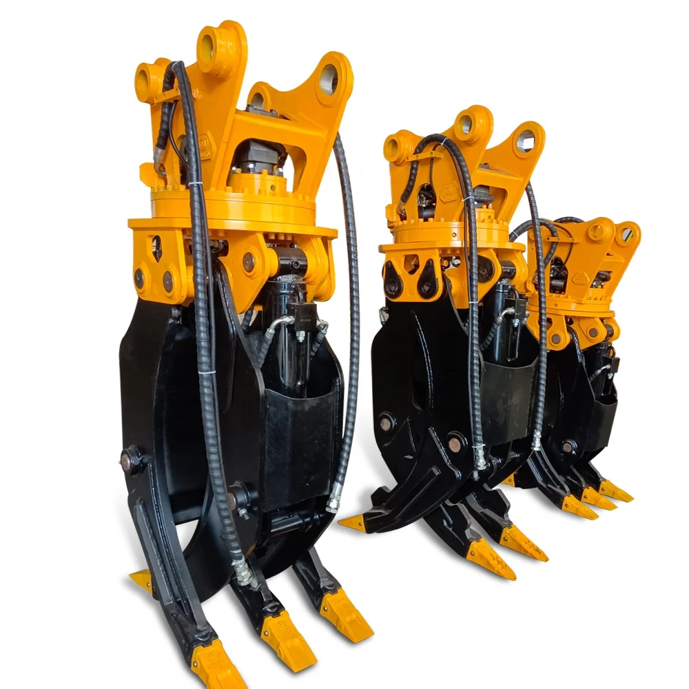 360 Degree Rotating Log Grapple Stone Grab for 12Ton 20Ton Excavator